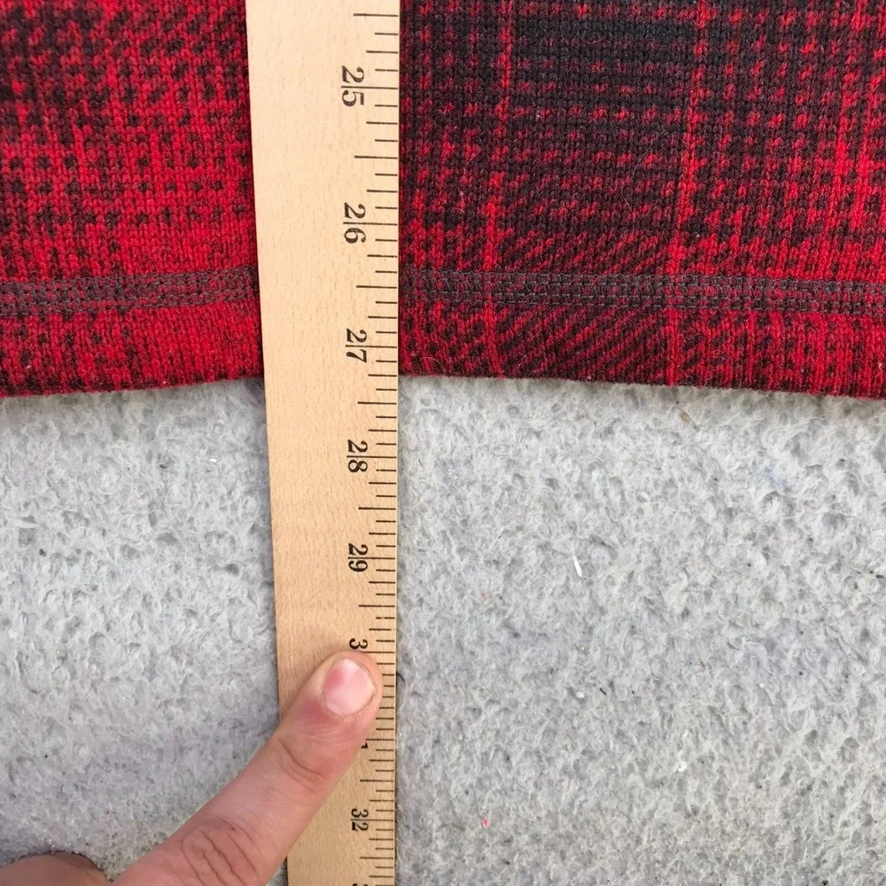 The North Face Novelty Gordon Lyons 1/4 Zip Fleece Pullover Mens XL Red Plaid